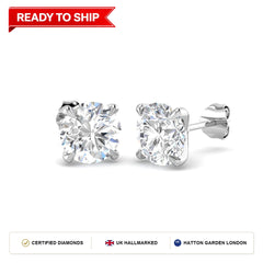 Lab grown diamond earring