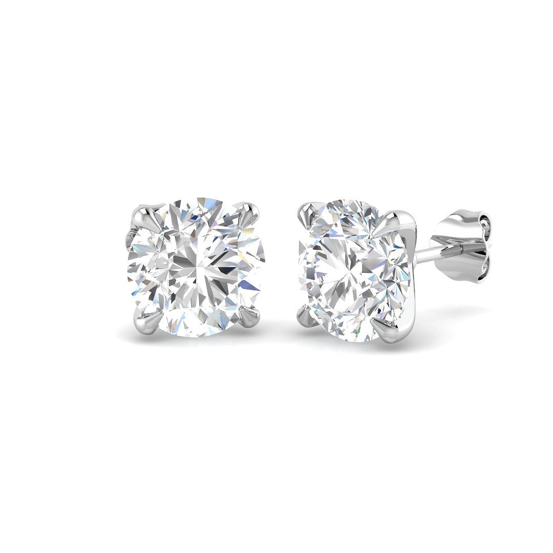 8.00 Ct DE/VVS Lab Grown Round Cut Diamond Stud Earring | Prong Set