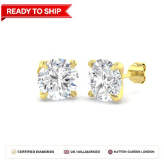 Lab grown diamond earring