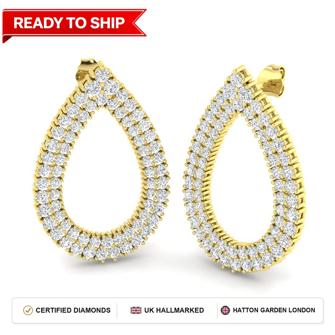 Lab grown diamond earring
