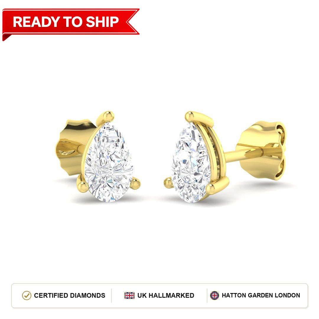 Lab grown diamond earring