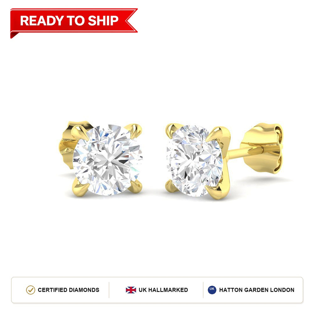 Lab grown diamond earring