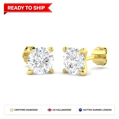 Lab grown diamond earring