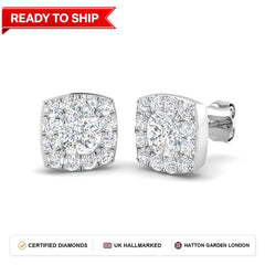 Lab grown diamond earring