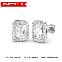 Lab grown diamond earring