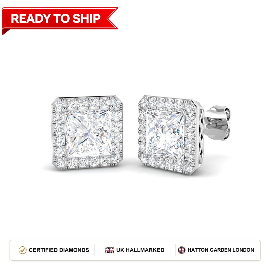 Lab grown diamond earring