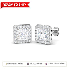 Lab grown diamond earring