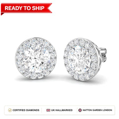 Lab grown diamond earring