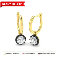 Lab grown diamond earring