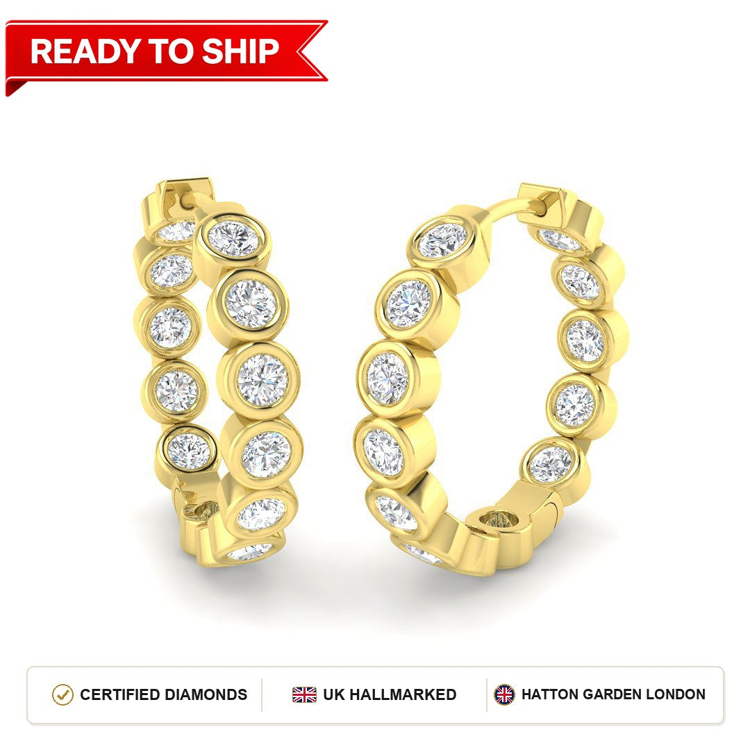 Lab grown diamond earring