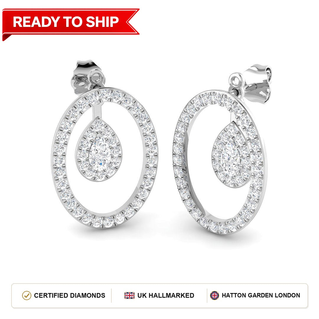 Lab grown diamond earring