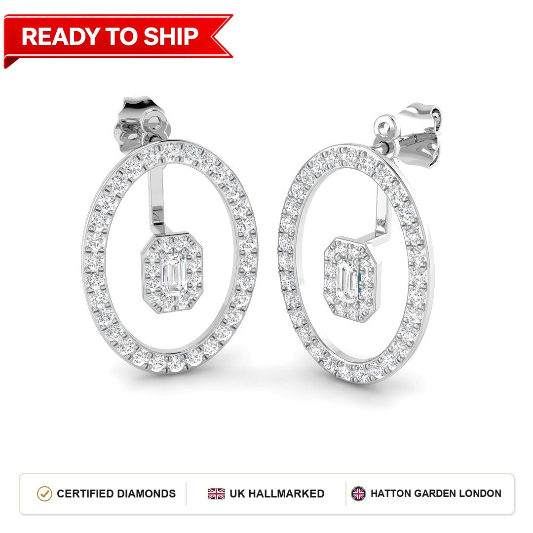 Lab grown diamond earring