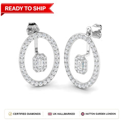 Lab grown diamond earring
