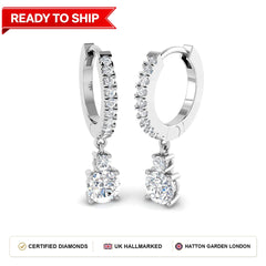 Lab grown diamond earring