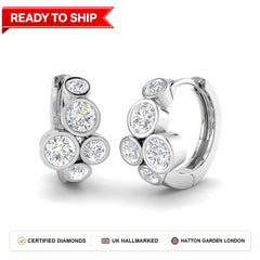 Lab grown diamond earring