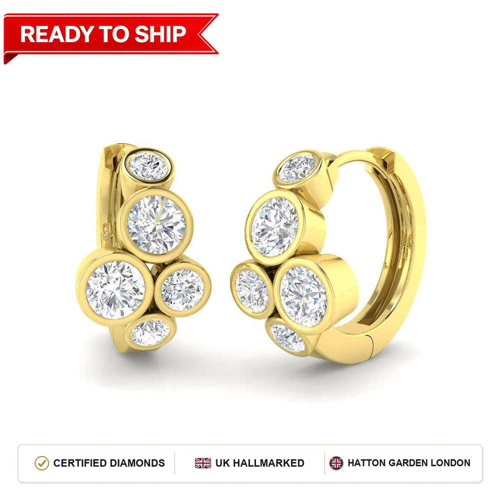 Lab grown diamond earring