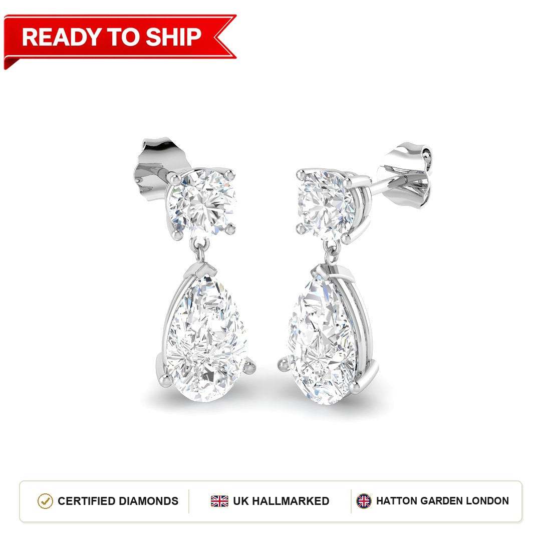 Lab grown diamond earring