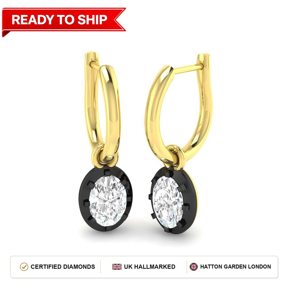 Lab grown diamond earring