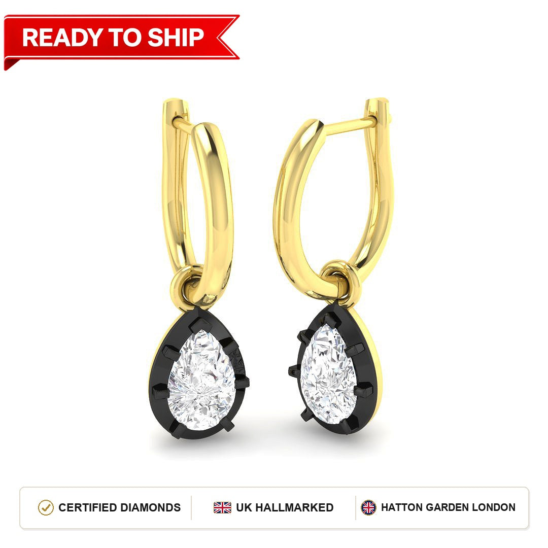Lab grown diamond earring