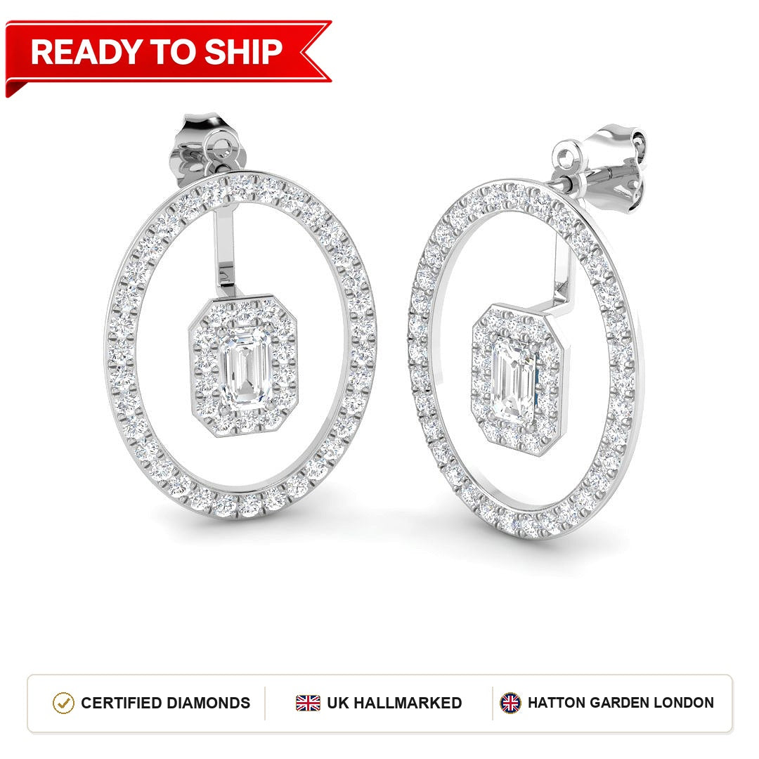 Lab grown diamond earring