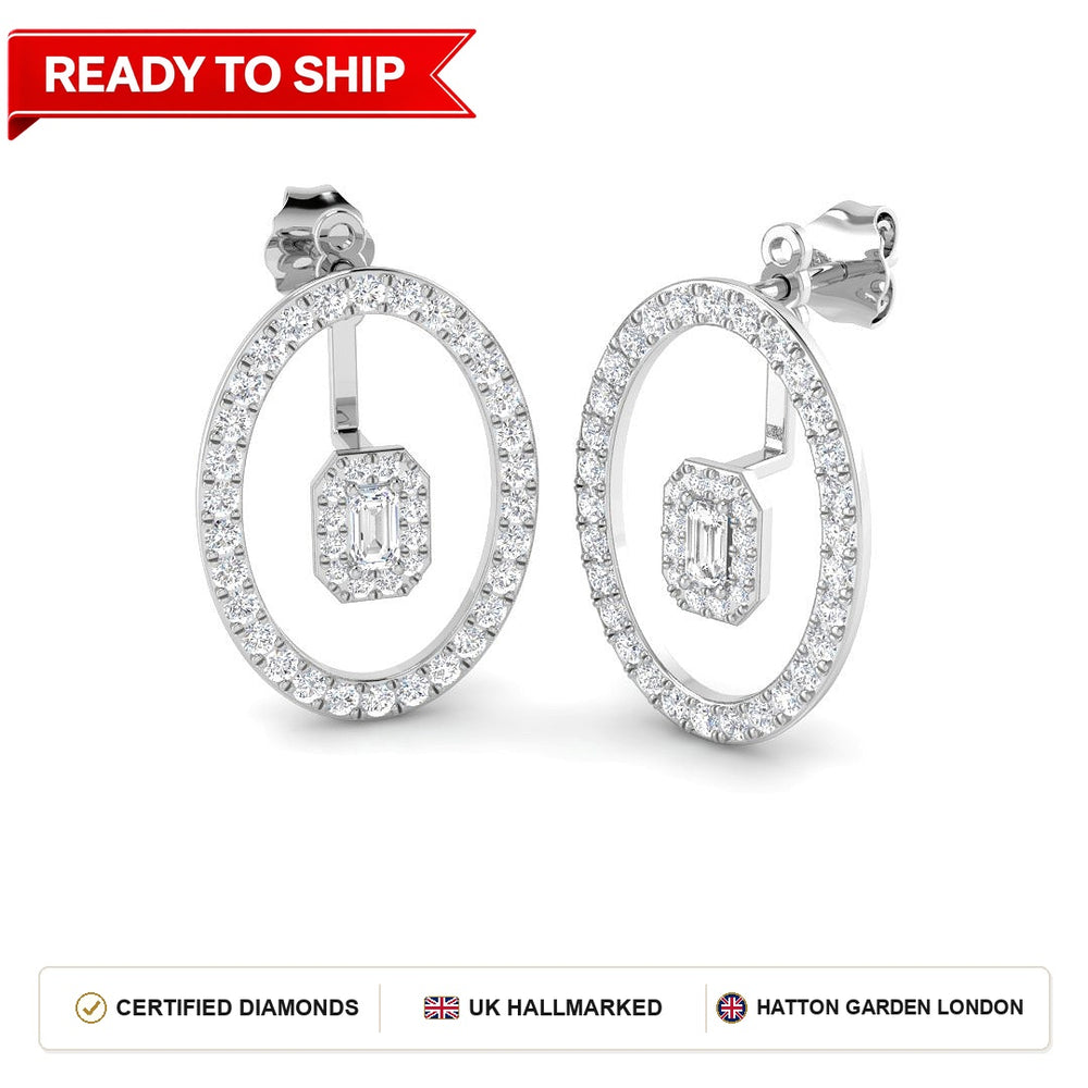 Lab grown diamond earring