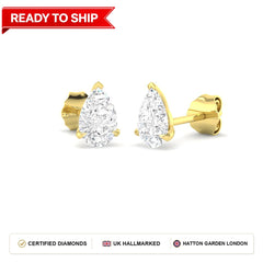 Lab grown diamond earring