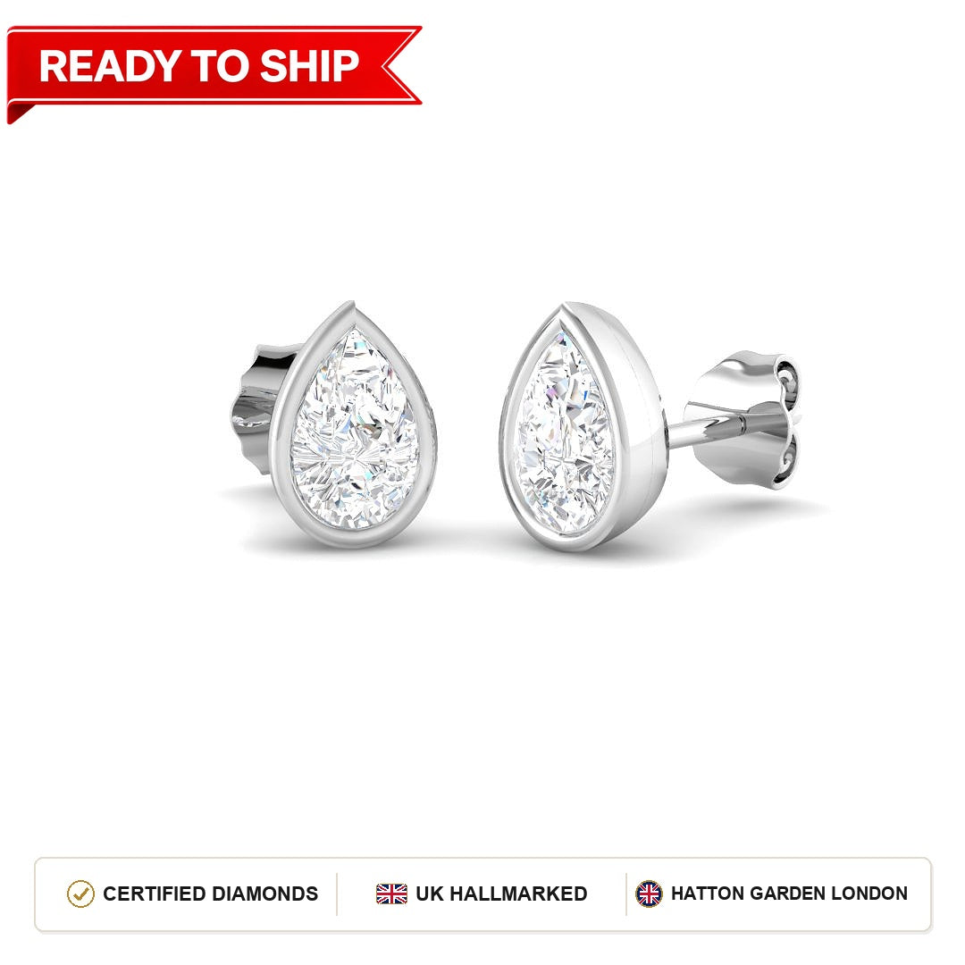 Lab grown diamond earring