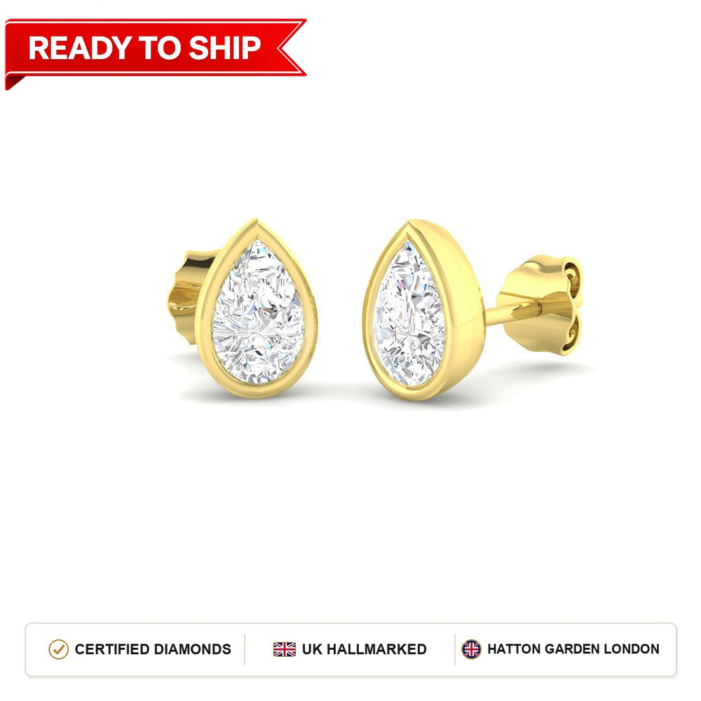 Lab grown diamond earring