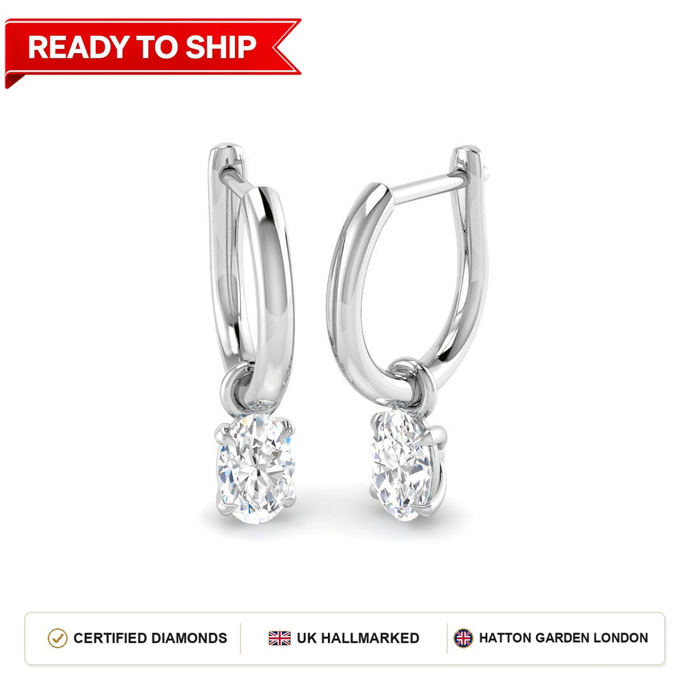 Lab grown diamond earring