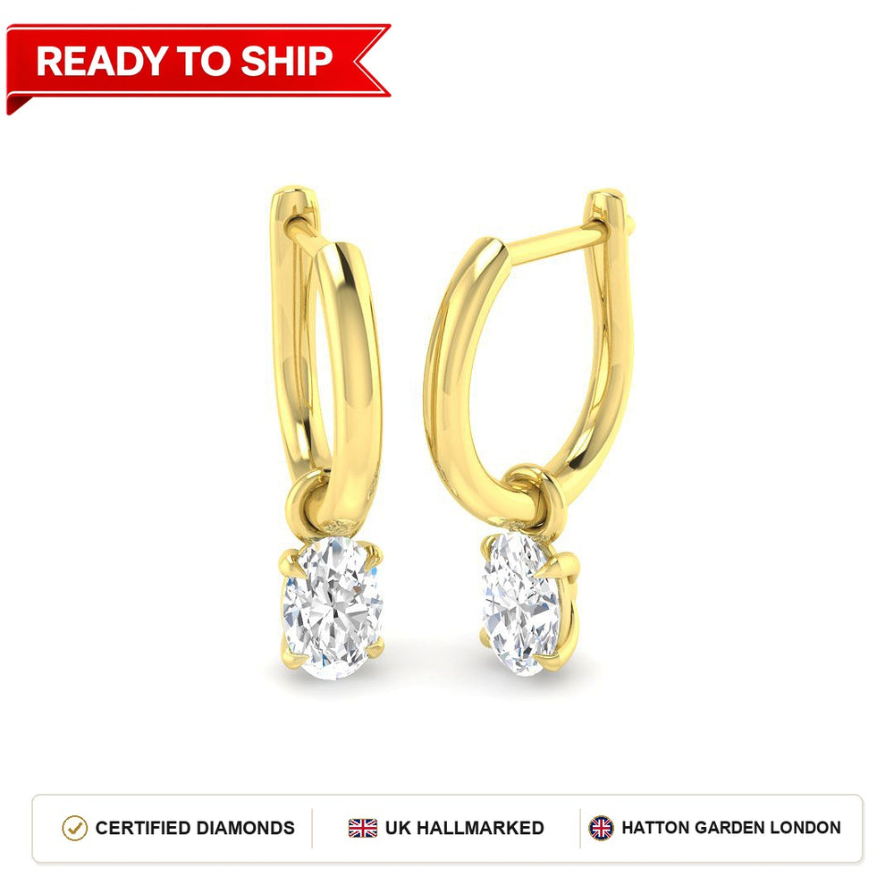 Lab grown diamond earring
