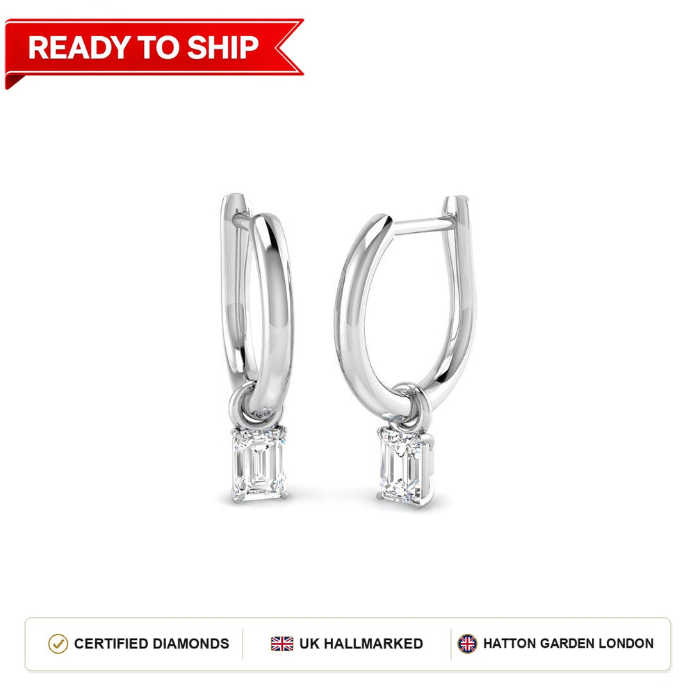 Lab grown diamond earring