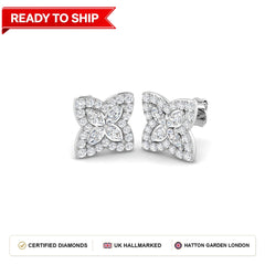 Lab grown diamond earring