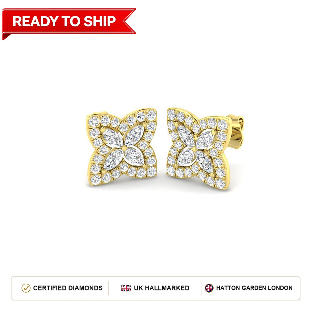 Lab grown diamond earring