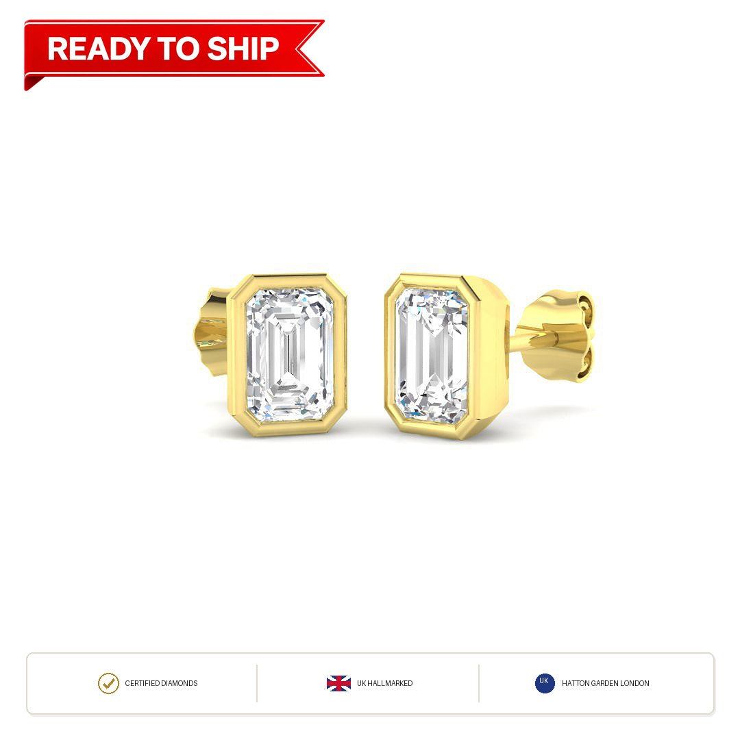 Lab grown diamond earring