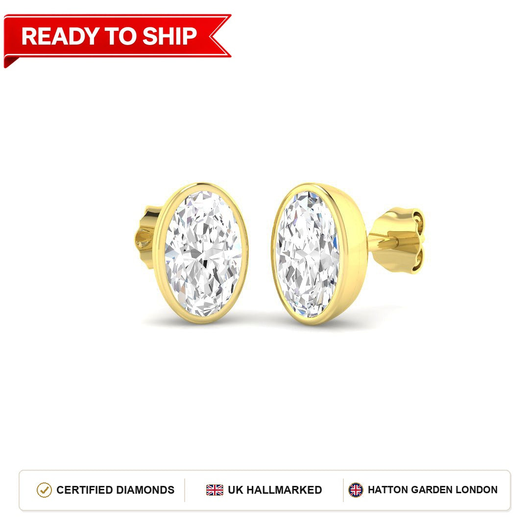 Lab grown diamond earring