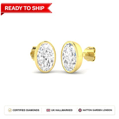 Lab grown diamond earring