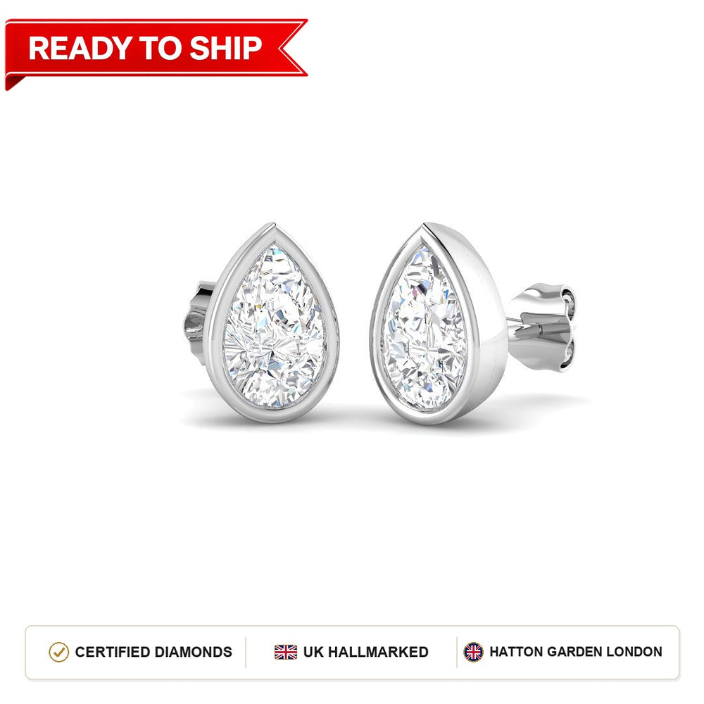 Lab grown diamond earring