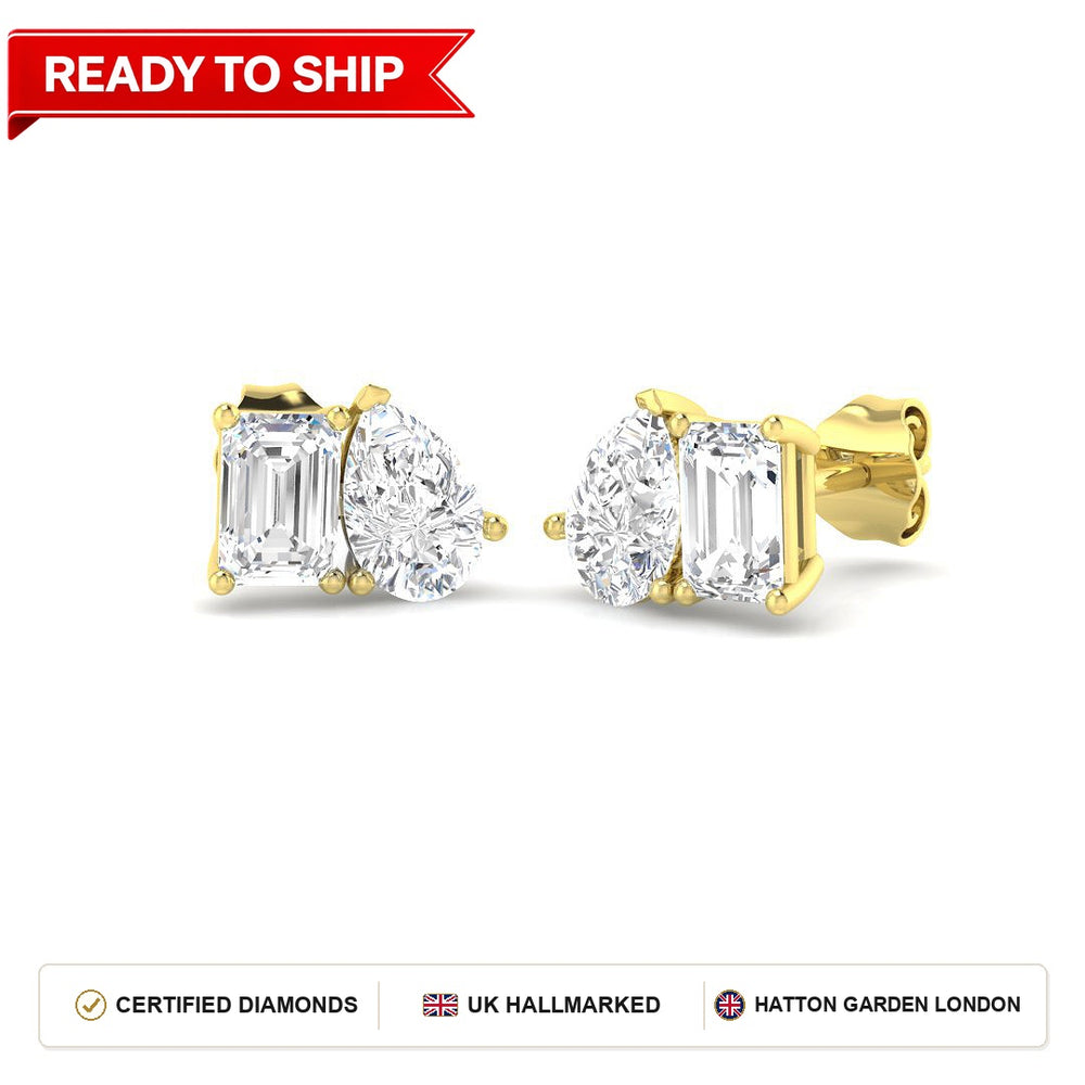Lab grown diamond earring