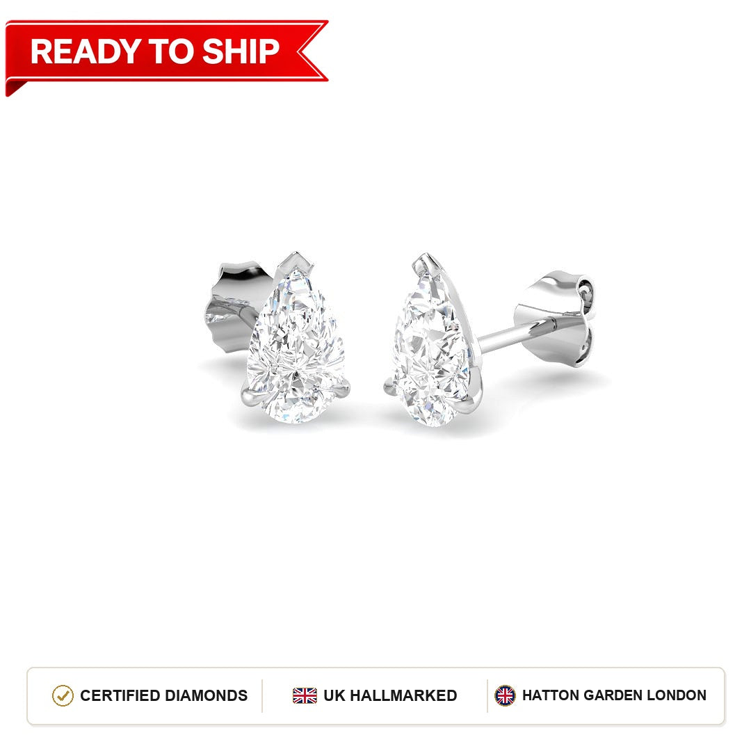 Lab grown diamond earring