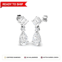 Lab grown diamond earring