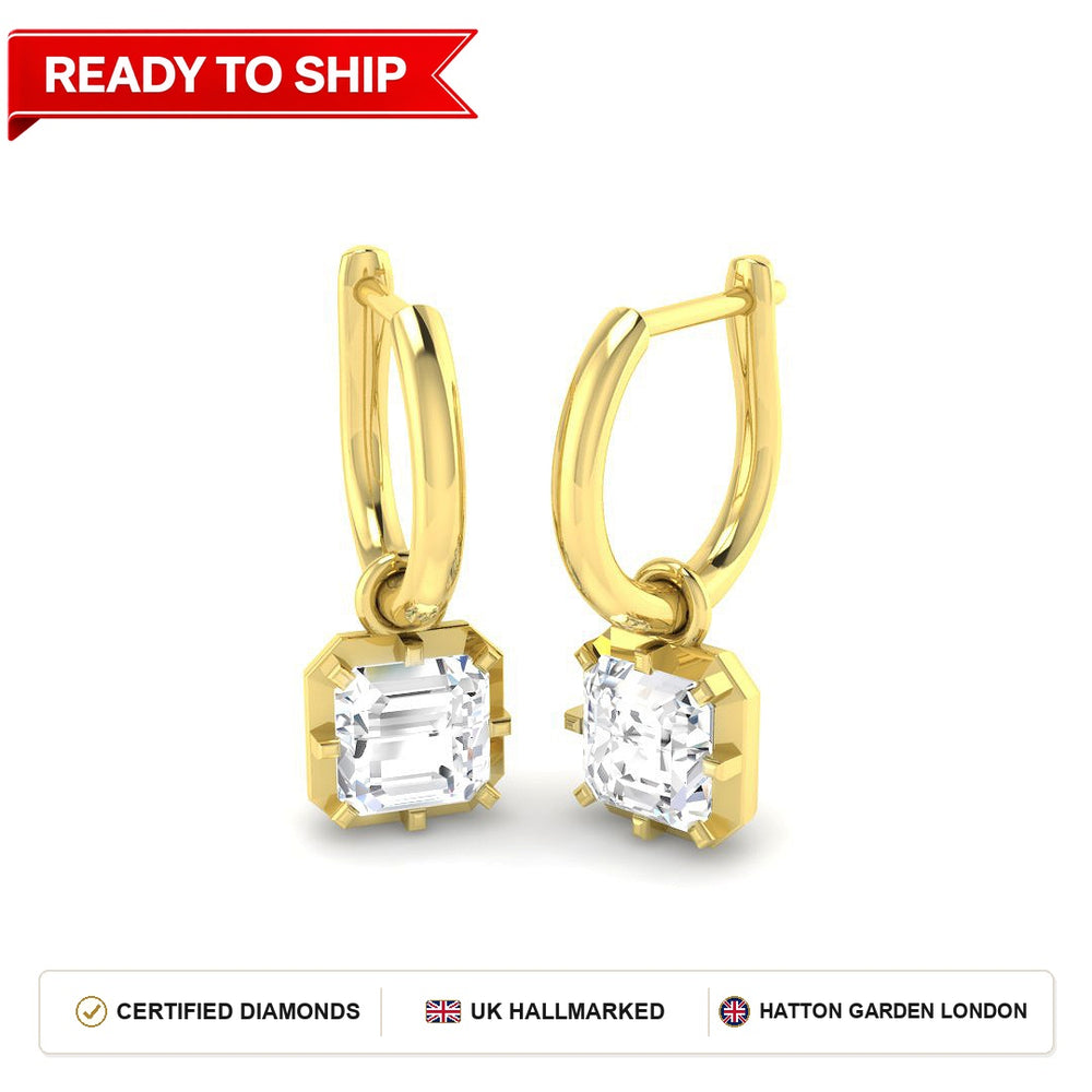 Lab grown diamond earring