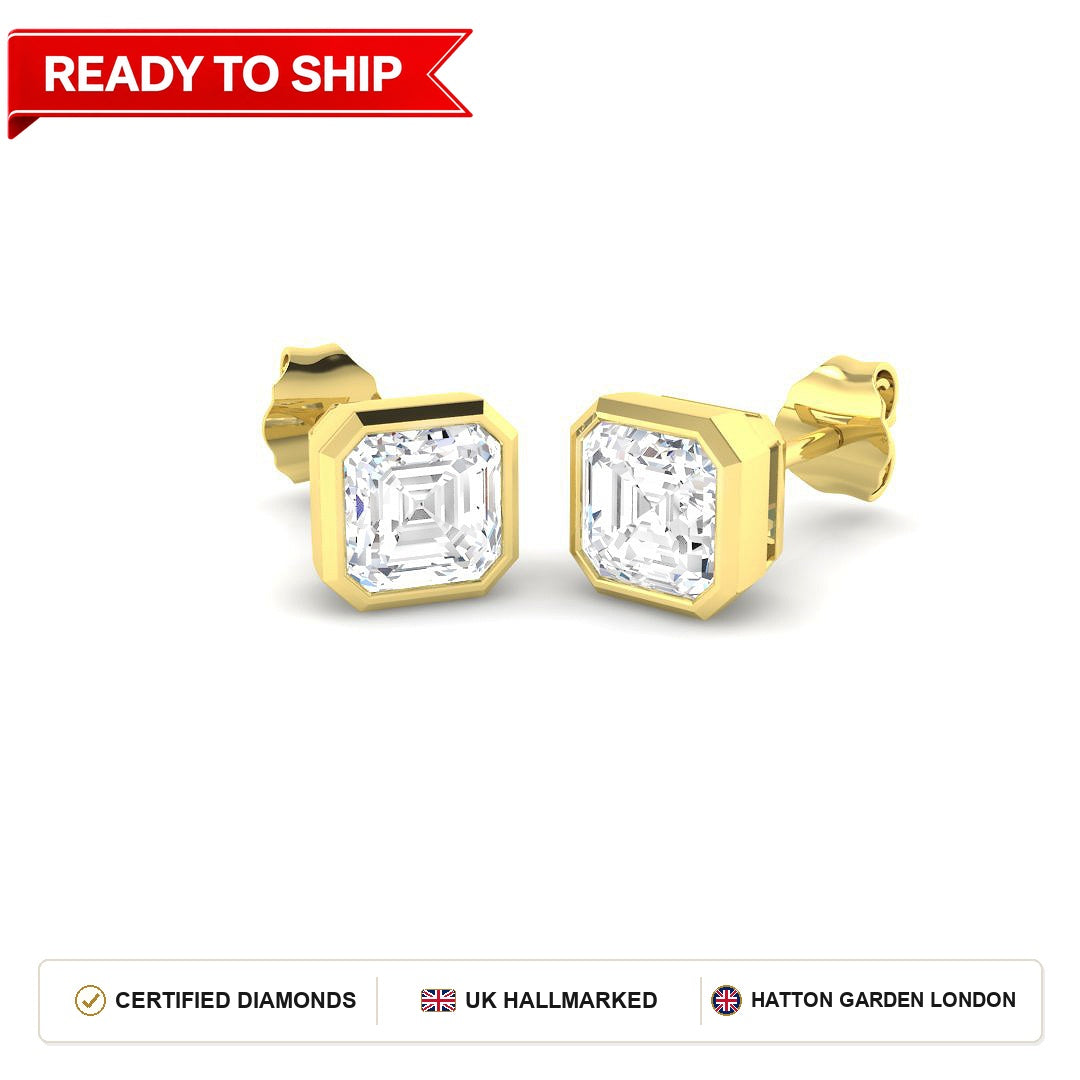 Lab grown diamond earring