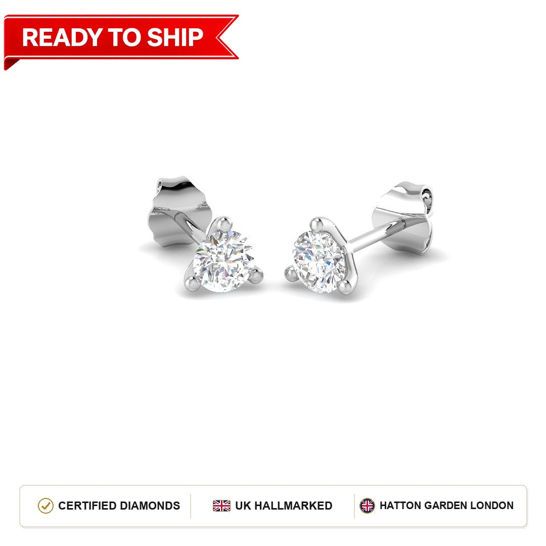 Lab grown diamond earring