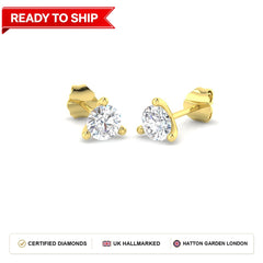 Lab grown diamond earring