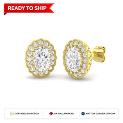 Lab grown diamond earring
