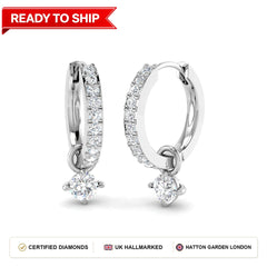 Lab grown diamond earring
