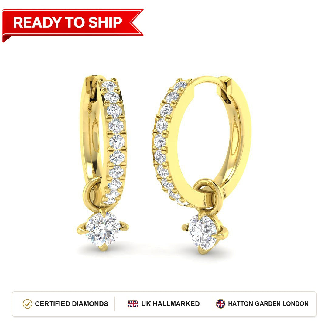 Lab grown diamond earring