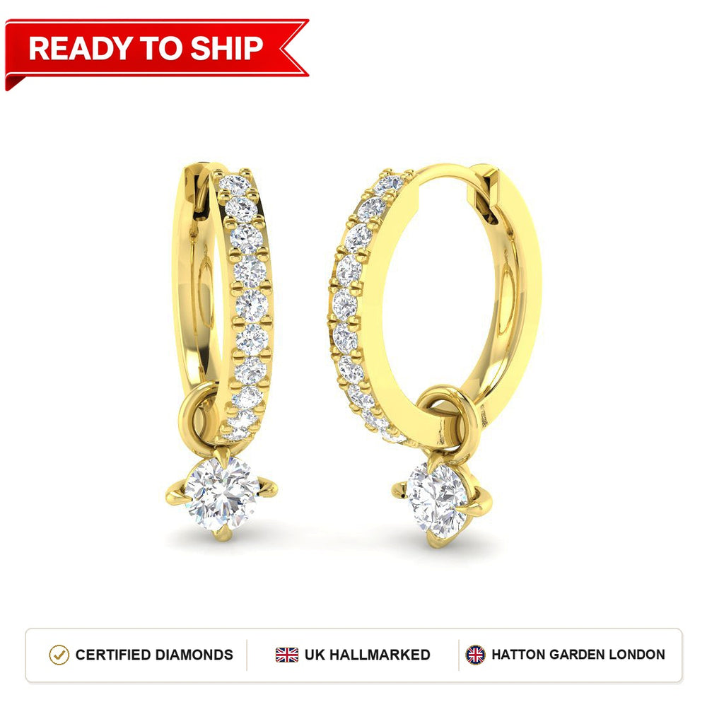 Lab grown diamond earring