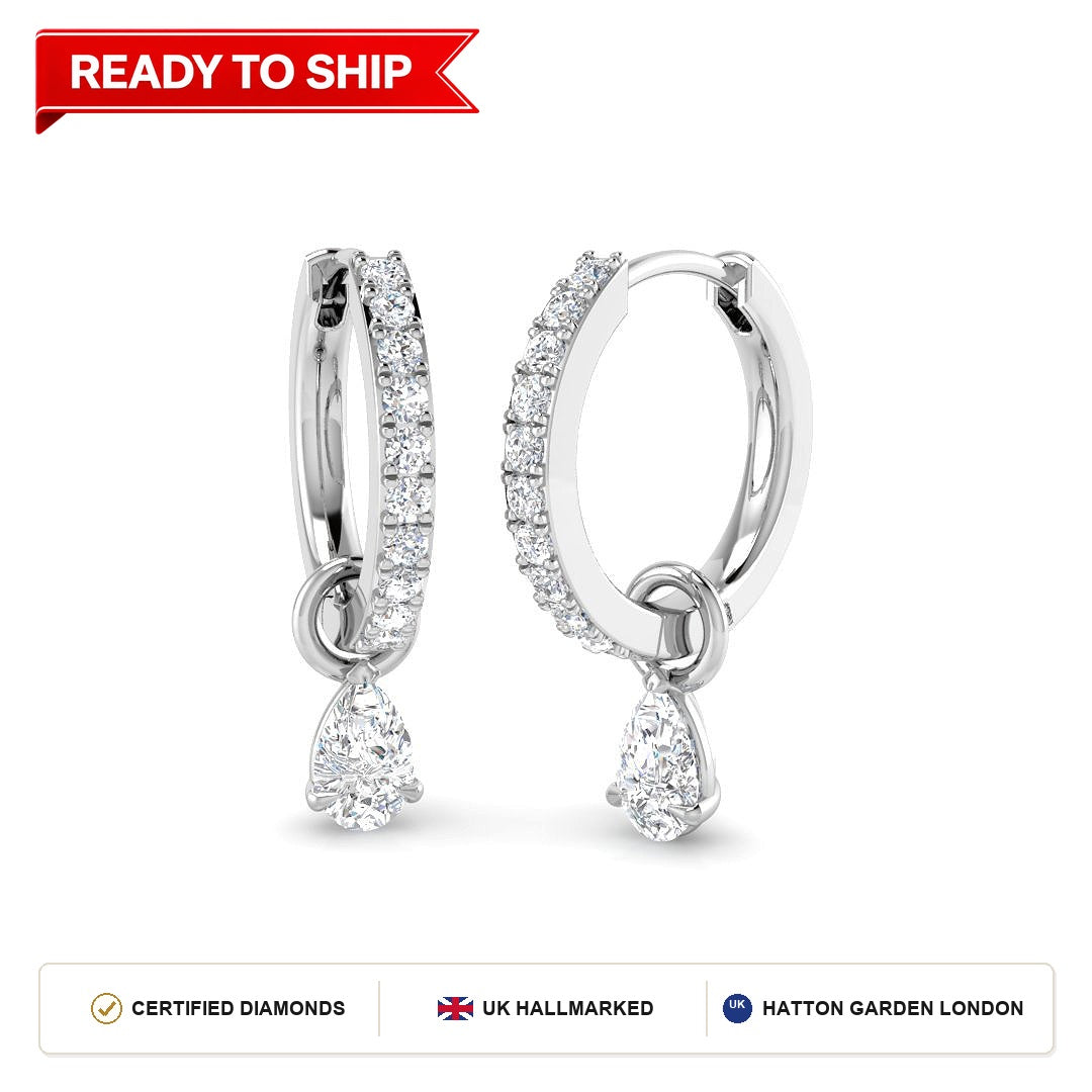 Lab grown diamond earring
