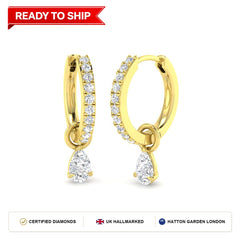 Lab grown diamond earring